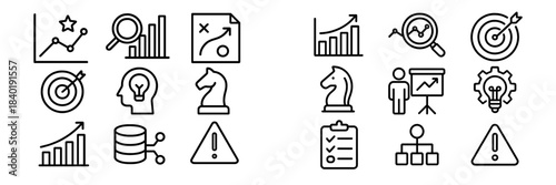 Strategy planning, business analysis, growth charts, and targets