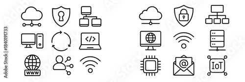 Computer networking, data security, cloud technology, and internet infrastructure concepts