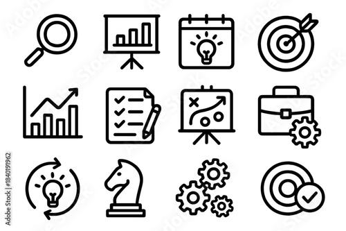 Business strategy planning analysis and goal setting for corporate management