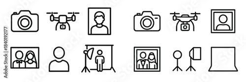 Photography and videography equipment including camera drone studio lighting and portraits