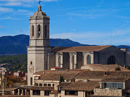 Cathedral of Santa María, 11th century Romanesque, 13th century Gothic, Girona, Catalonia, Spain