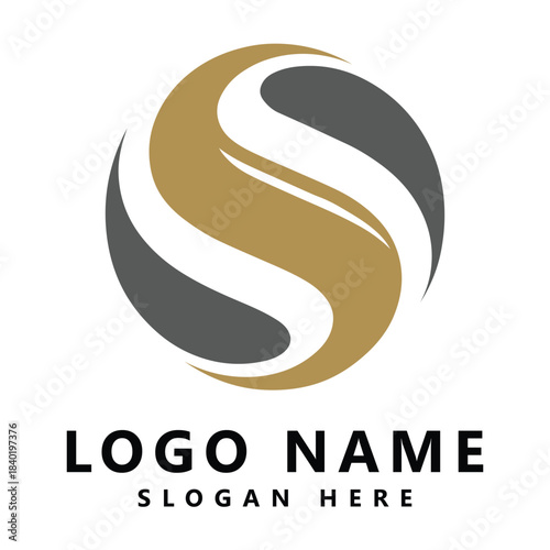 Woman's hair logo hair wave icon vector template