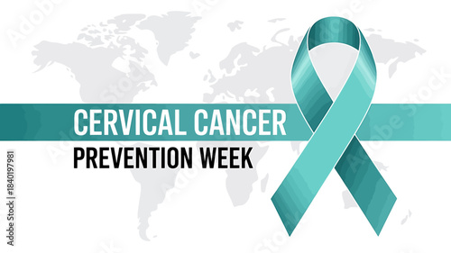 Cervical Cancer Prevention Week Awareness Ribbon Design