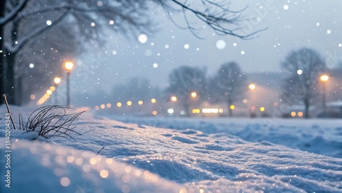 snow covered road in winter