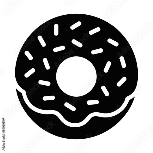 donut with sprinkles icon glyph icon
