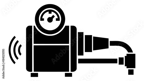 Smart tire inflator with gauge and hose for automatic pressure regulation and maintenance of vehicle tires. 101