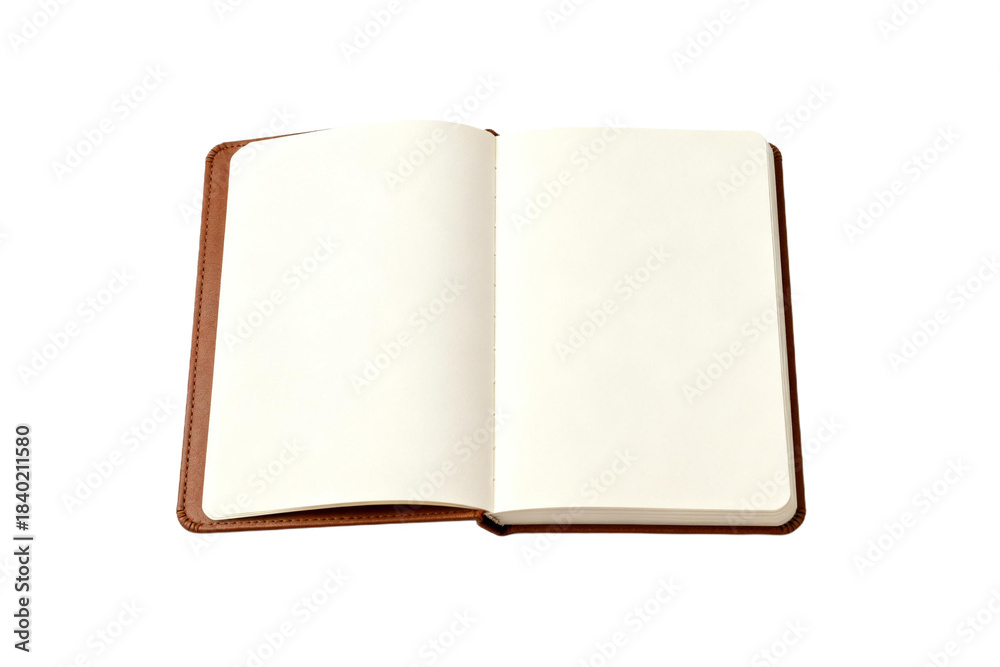 Naklejka premium An open blank notebook ready for writing or drawing