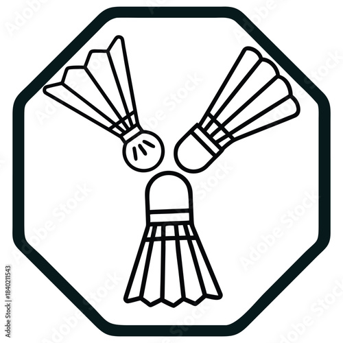 Badminton Shuttlecocks Sports Icon