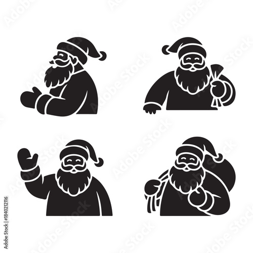 Cute santa posing confidently with festive expression and classic attire