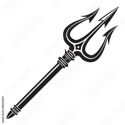 Black the spear of destiny Silhouette Vector, High Quality Illustration on White Background