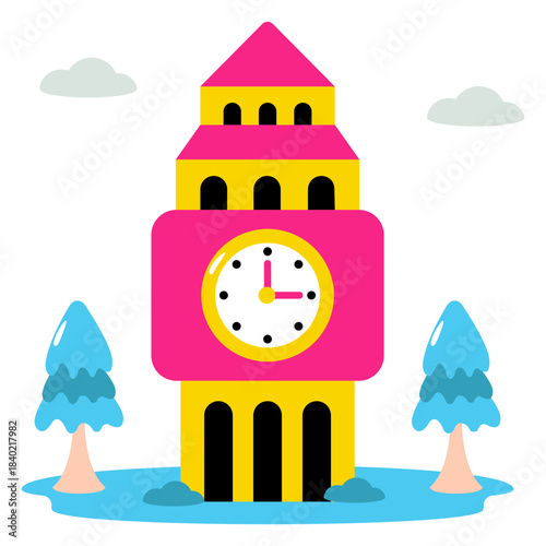 A beautiful design icon of big ben