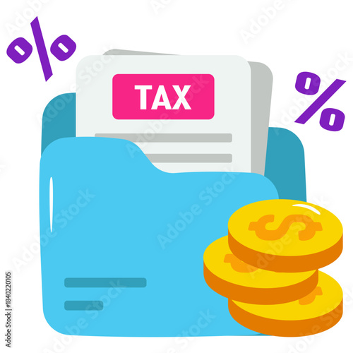 Modern design icon of tax folder 