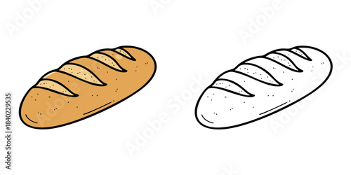 シンプルなパンのアイコンイラスト