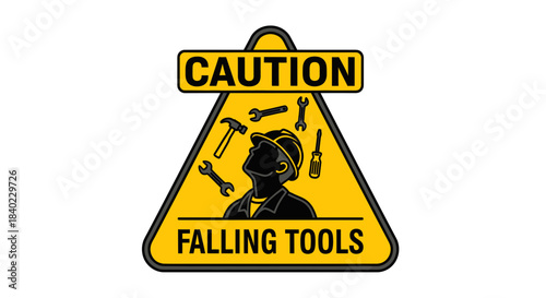 Warning Sign Demonstrating Potential Hazards and Risks Associated With Construction Work