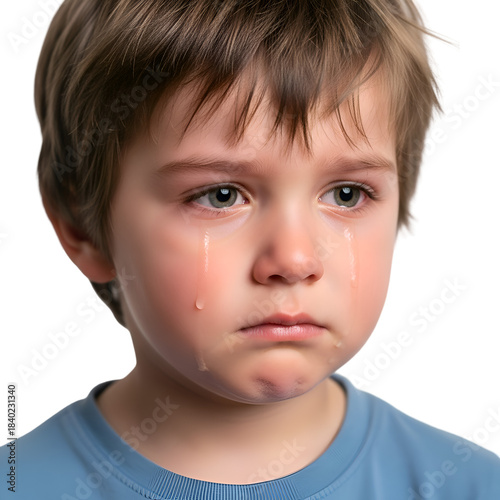 Young Boy Crying Childs Sadness Emotional Tears Portrait