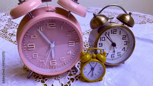 3 alarm  clock running backwards , Turn back time for the family.