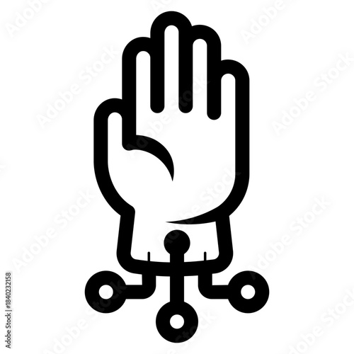 cybernetic prosthetic hand icon