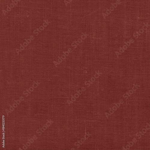 Warm red linen fabric texture with subtle woven pattern, solid textile background ideal for fashion design, packaging, holiday themes, crafts, branding, and digital layouts.