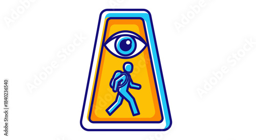Symbolic Illustration Of Observation And Surveillance Depicting Human Monitoring