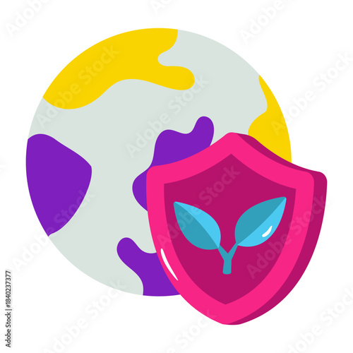 Creative design icon of eco security 