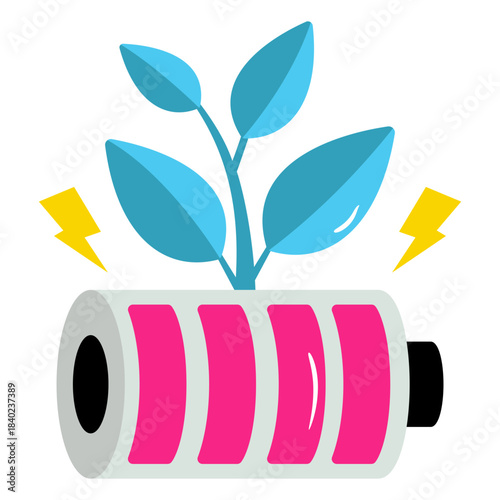 Modern design icon of eco battery 