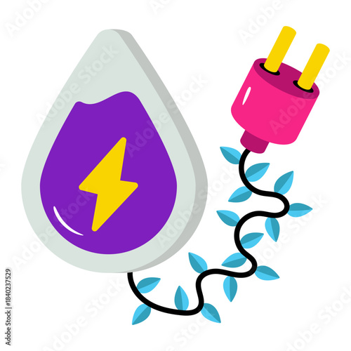 Modern design icon of hydro electricity