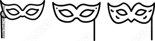 Drama Masks – Line & Flat Style Icons Pack