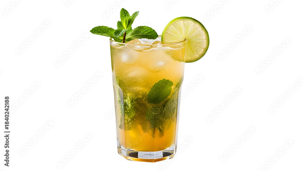 Fototapeta premium cocktail with lime and mint