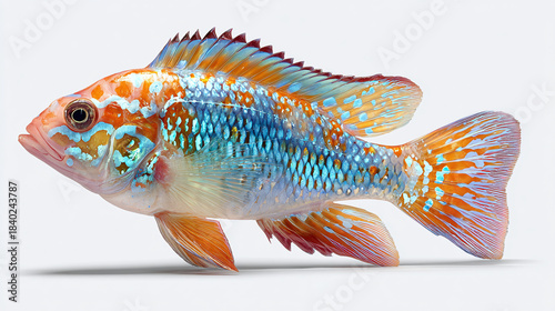 A vibrant and colorful fish showcasing an array of shades