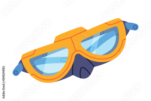 Swimming Mask and Goggles for Diving Underwater Vector Illustration