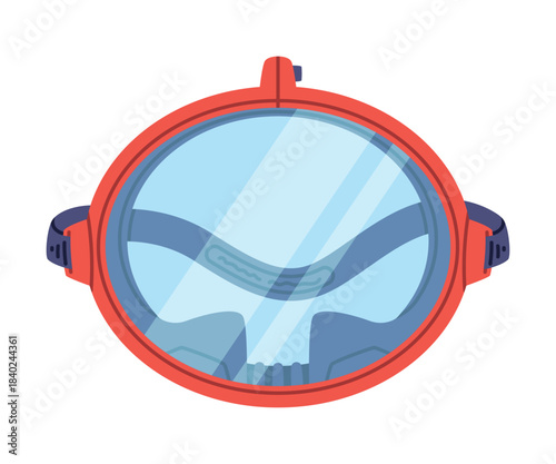 Swimming Mask and Goggles for Diving Underwater Vector Illustration
