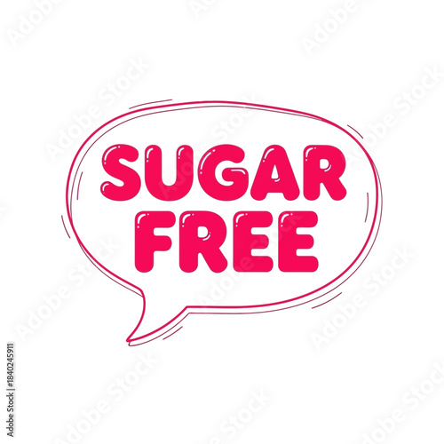 Sugar Free Label Icon – Healthy No Sugar Badge for Food & Beverage Packaging