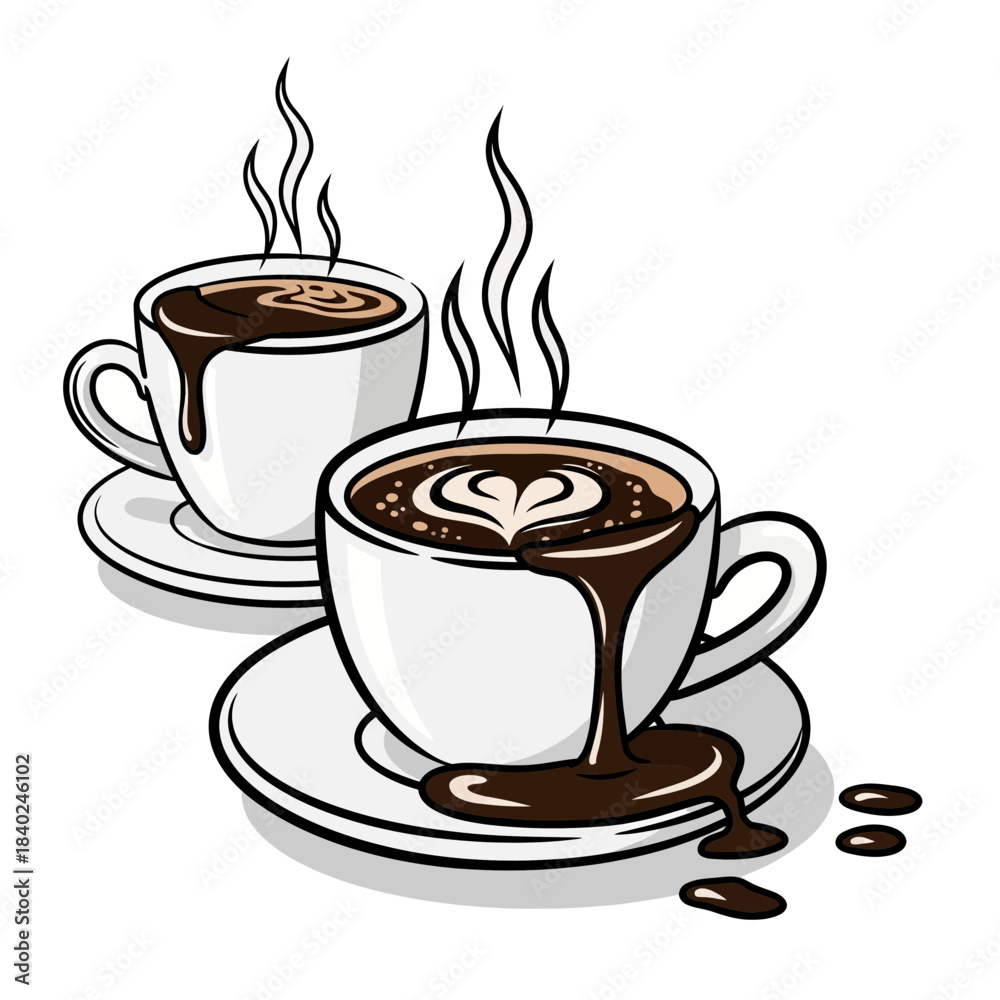 Obraz premium cup of coffee with beans