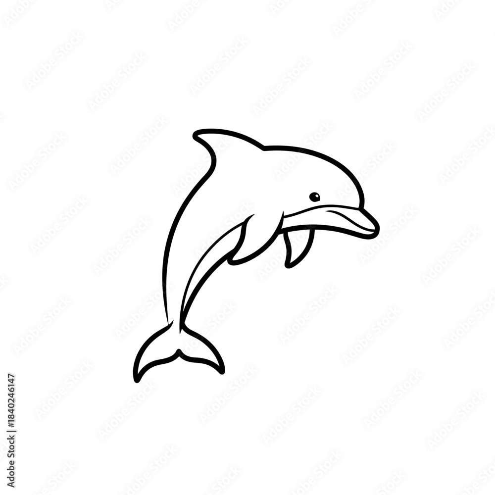 Naklejka premium dolphin isolated on white
