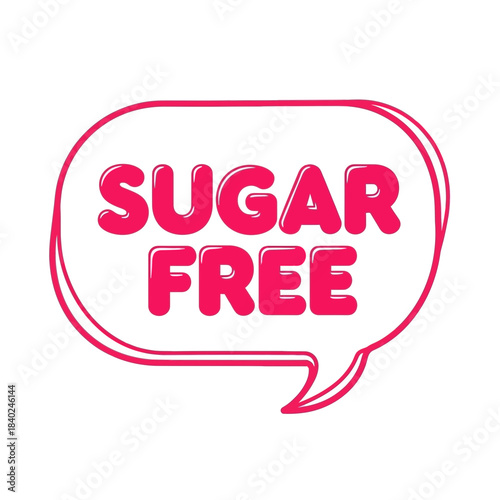 Sugar Free Label Icon – Healthy No Sugar Badge for Food & Beverage Packaging