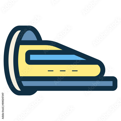 hyperloop transportation bullet train icon