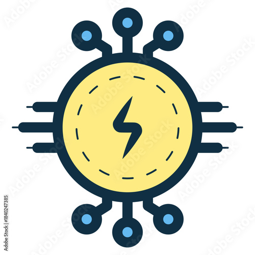 modern electrical technology icon