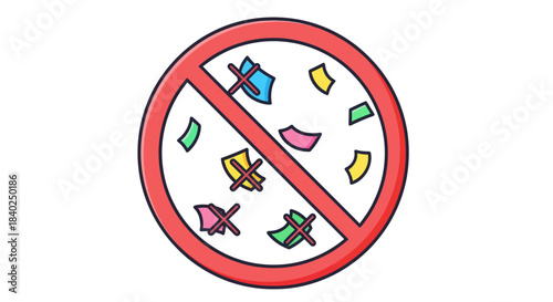 Prohibition Symbol Depicting Restriction On Contamination and Environmental Degradation