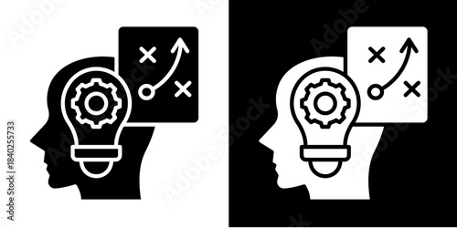 Lean Thinking  Icon Set White Style Collection
