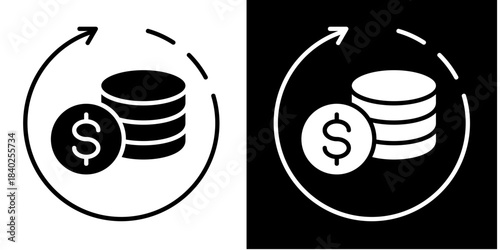 Value Stream  Icon Set White Style Collection
