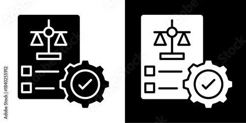 Work Standardization  Icon Set White Style Collection

