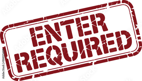 Enter required stamp red rectangle white text