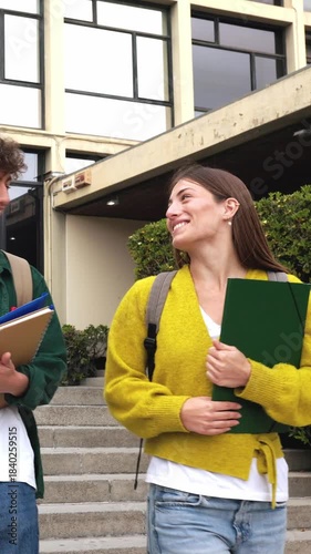 University students walking together on campus
