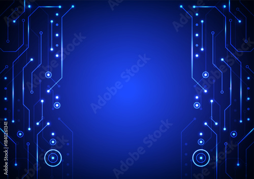 Digital technology circuit background. Futuristic circuit electronic concept. Design for circuit lines network system data computer cyber virtual and backdrop.