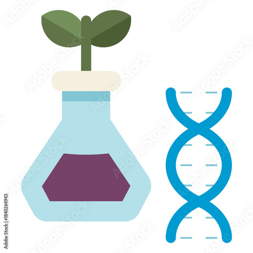 biotechnology flat icon