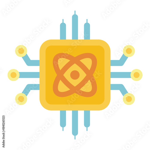 nano technology flat icon