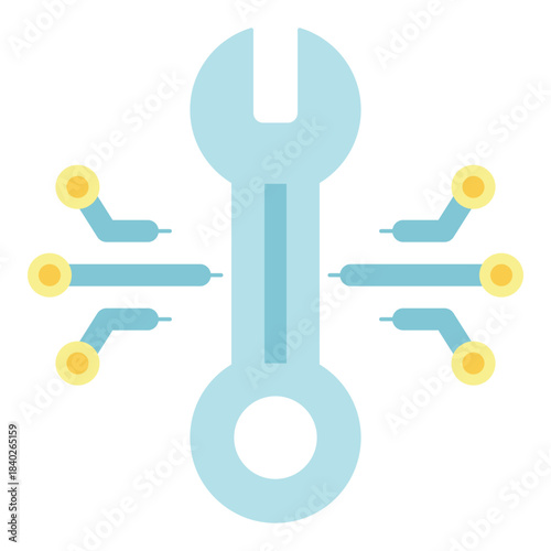 tech repair flat icon