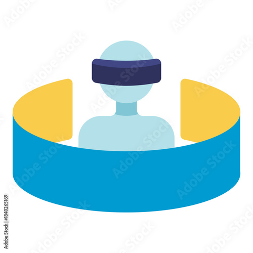 virtual reality flat icon