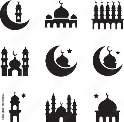 Islamic Mosque Silhouettes Collection