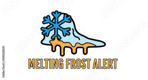 Melting Frost Alert: Symbolizing Incipient Thaw, Warning of Environmental Shifts